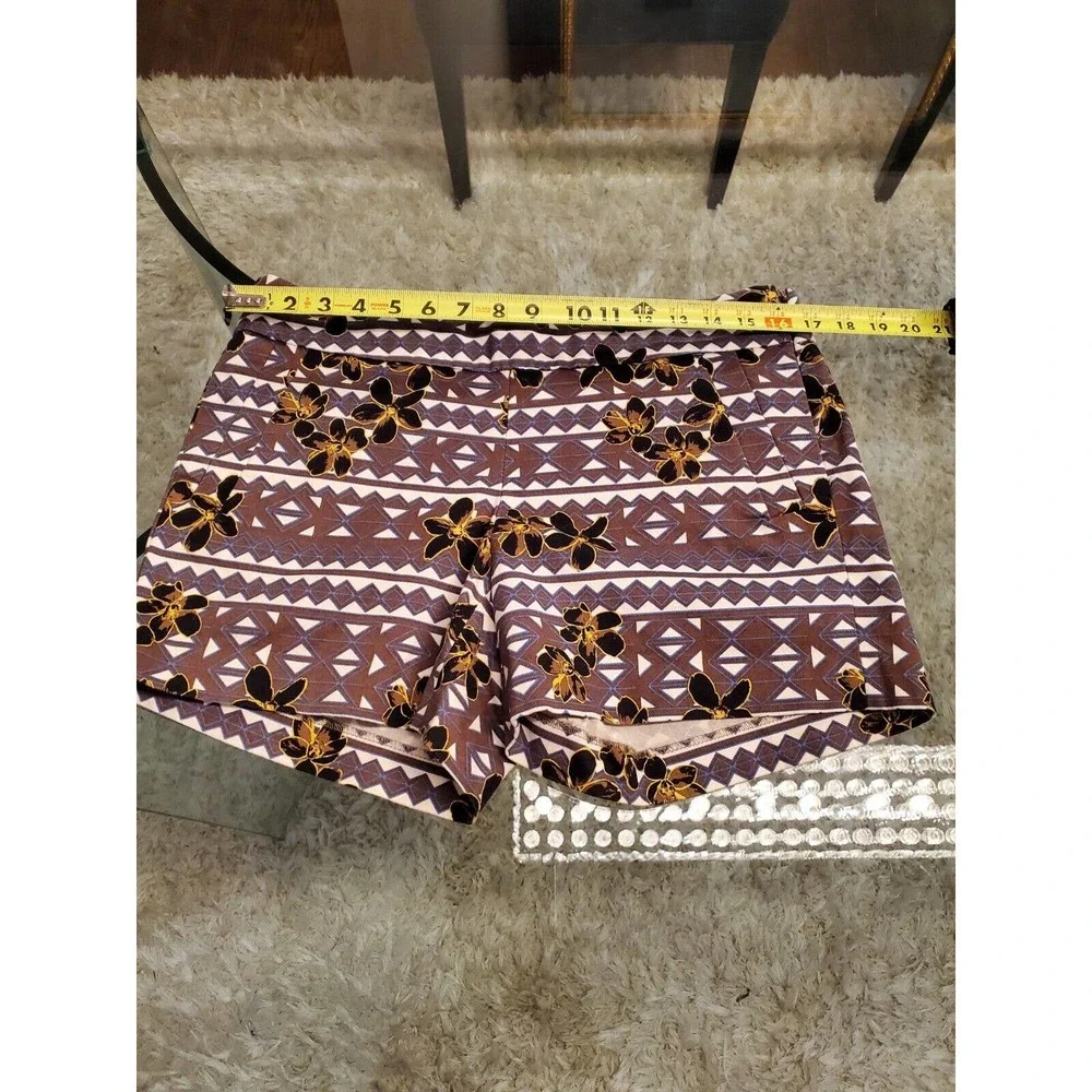 J.‎ Crew Women's Multicolor Polyester Mid Rise Casual Stretch Shorts Size 8